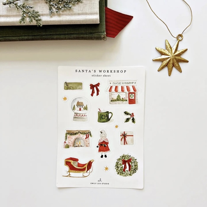 Santa's Workshop Sticker Set