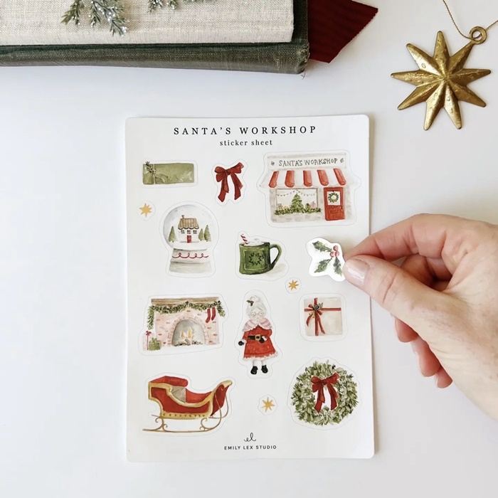 Santa's Workshop Sticker Set