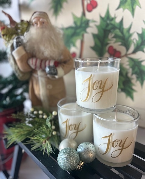 JOY Hand Poured Soy Holiday Candle