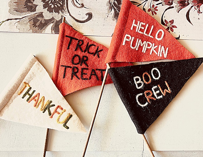 Falloween Felt Pennants