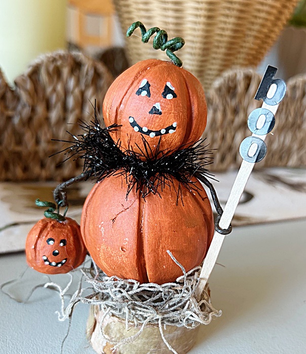 Falloween Handmade Pumpkins