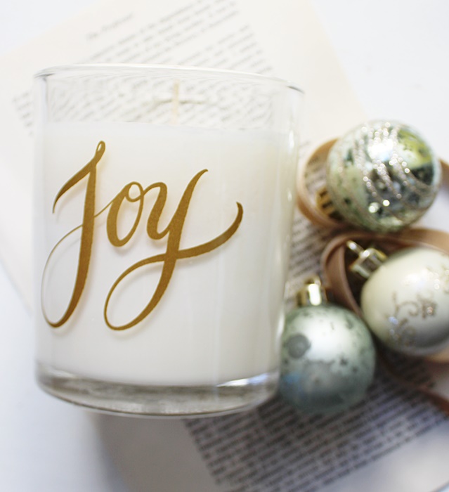 JOY Hand Poured Soy Holiday Candle