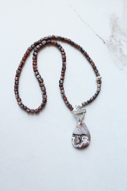Indonesian Java Bead and Jasper Necklace - The Lombok Necklace