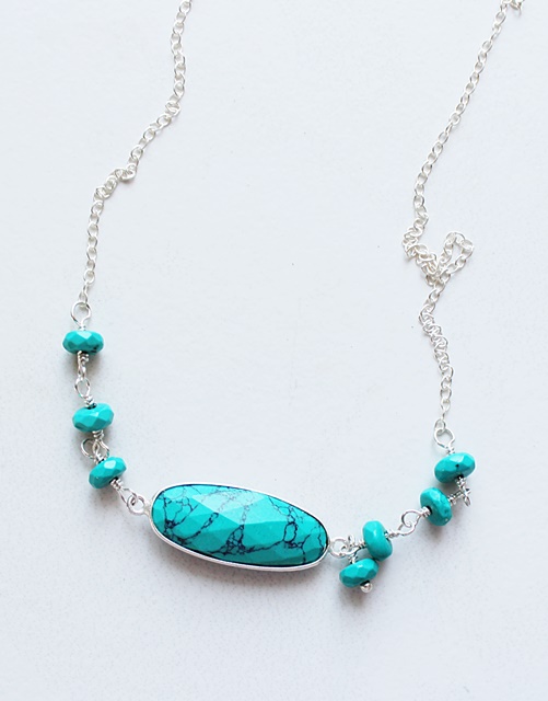 Turquoise Bar Necklace - The Sedona Necklace
