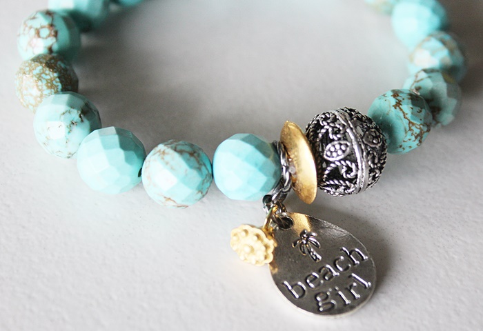 Faceted Turquoise Magnesite Bracelet - The Beach Girl Bracelet