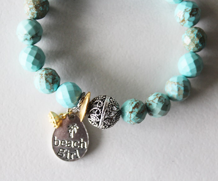 Faceted Turquoise Magnesite Bracelet - The Beach Girl Bracelet