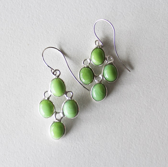 Matte Chrysoprace Chandelier Earrings - The Kinsale Earrings