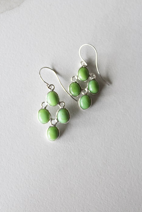 Matte Chrysoprace Chandelier Earrings - The Kinsale Earrings