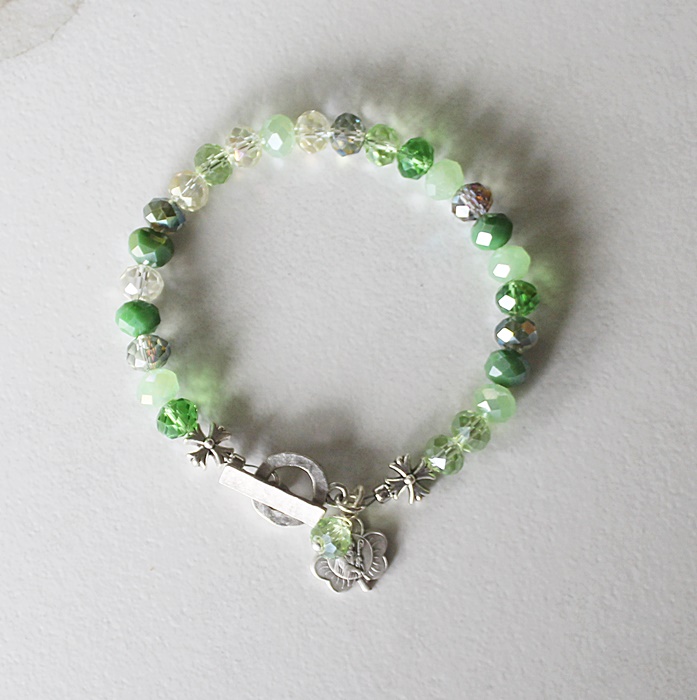 Czech Glass with St. Patrick Charm Bracelet - The Ireland Bracelet