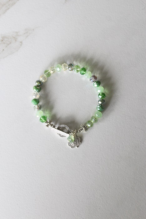 Czech Glass with St. Patrick Charm Bracelet - The Ireland Bracelet