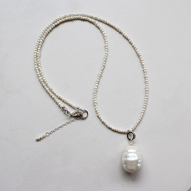 Fresh Water Pearl and Pearl Drop Necklace - The Lyndsay Necklace