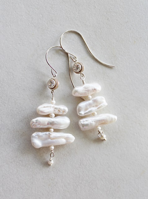 Fresh Water Biwa Pearl Earrings - The Lina Earrings