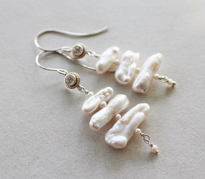 Fresh Water Biwa Pearl Earrings - The Lina Earrings