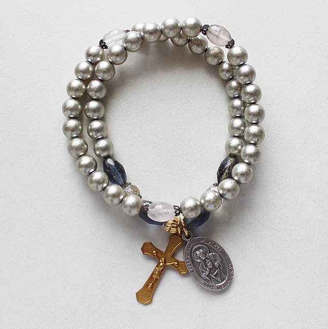 Vintage Glass Pearl Prayer Bracelet - The Rosary Bracelet