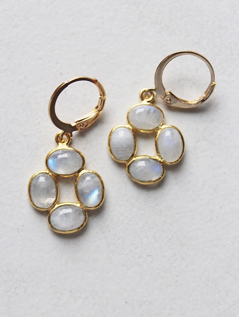 Moonstone and 14kt Gold Fill Earrings - The Twilight Earrings