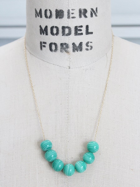 Vintage Green Glass Necklace and Earrings  - The Dublin Necklace/Earring Set