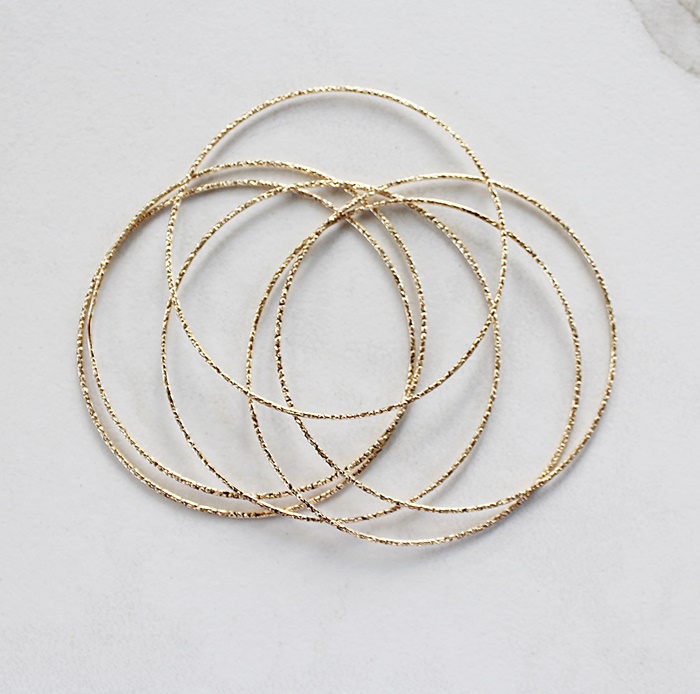 Simple Gold Filled Textured Bangle - The Simple Bracelet