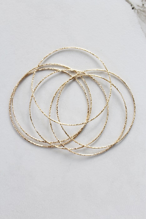 Simple Gold Filled Textured Bangle - The Simple Bracelet