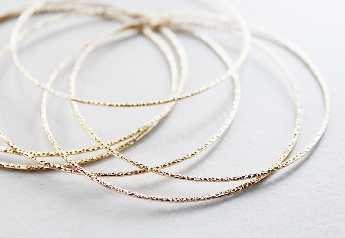 Simple Gold Filled Textured Bangle - The Simple Bracelet