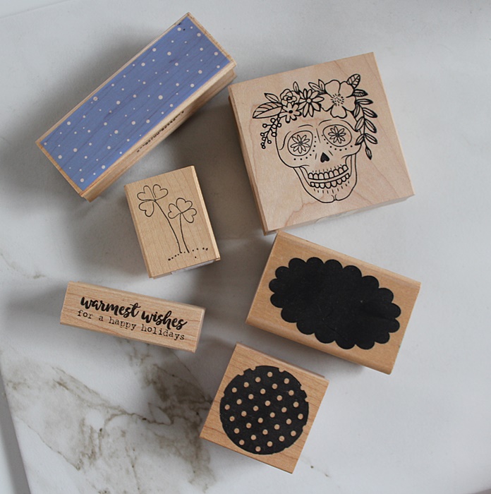 Large Alphabet, Assortment of Rubber Stamps, Christmas Rubber Stamp Box, & Clear Christmas Rubber Stamps