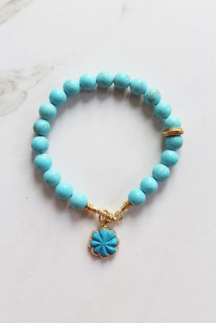 Aqua Magnesite Bracelet - The Coastal Sun Bracelet