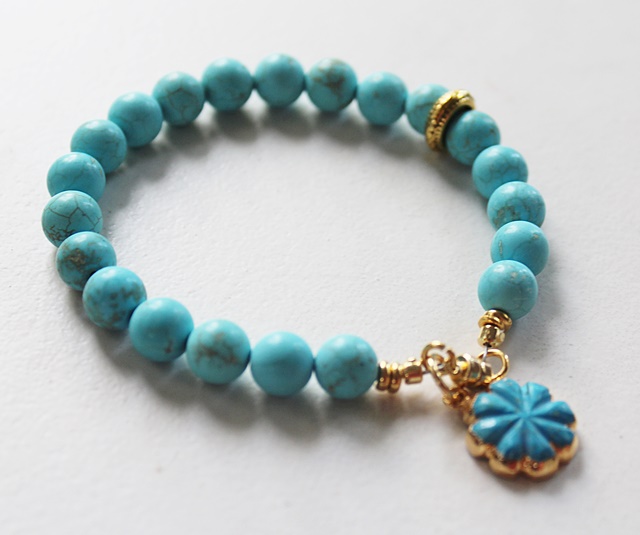 Aqua Magnesite Bracelet - The Coastal Sun Bracelet