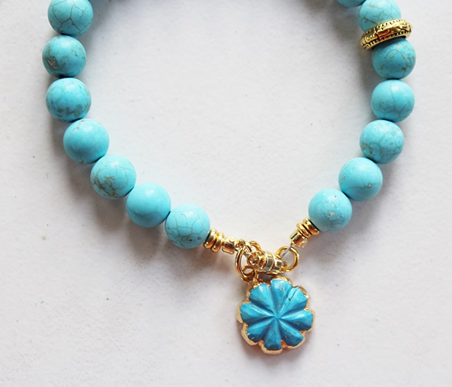 Aqua Magnesite Bracelet - The Coastal Sun Bracelet