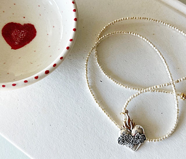 Mixed Metal Milagro Heart Necklace - The LOVE Necklace