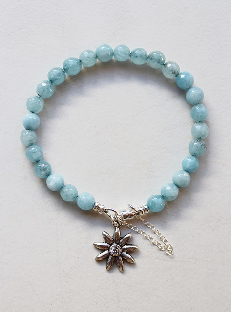 Blue Agate Simple Bracelet - The Mum Bracelet