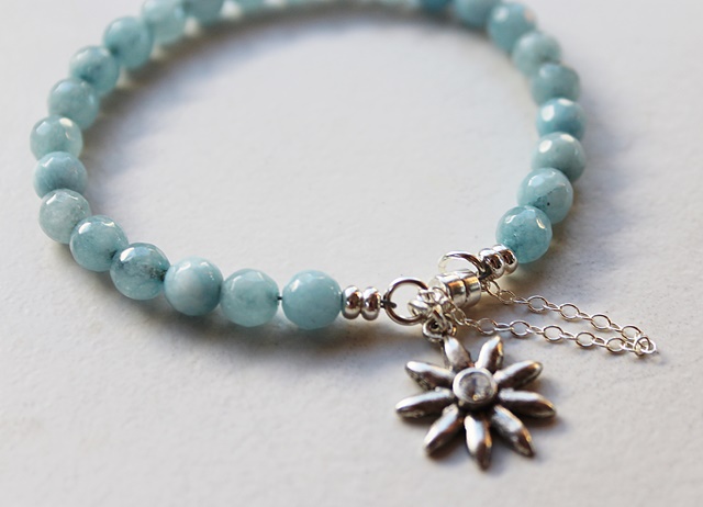 Blue Agate Simple Bracelet - The Mum Bracelet