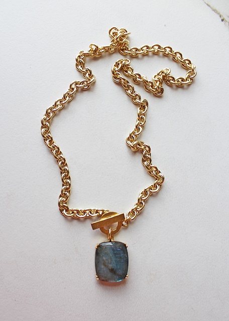 Labradorite Pendant Necklace - The Gabby Necklace
