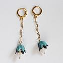 Handmade Enamel Flower Drop Earrings - The Lily Earrings