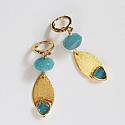 Sky Blue Chalcedony and Aquamarine Earrings - The Bainbridge Earrings