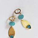 Sky Blue Chalcedony and Aquamarine Earrings - The Bainbridge Earrings
