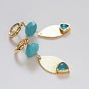 Sky Blue Chalcedony and Aquamarine Earrings - The Bainbridge Earrings
