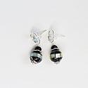 MOP Shell Mosaic and Onyx Post Earrings - The Sophie Earrings