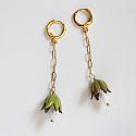 Handmade Enamel Flower Drop Earrings - The Lily Earrings