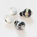 MOP Shell Mosaic and Onyx Post Earrings - The Sophie Earrings