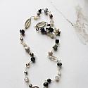 Czech Glass and Sterling Silver Wrap Bracelet/Necklace - The Dune Pebble Bracelet