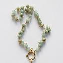 Aquamarine and Baroque Pearl Drop Necklace - The Cielo Necklace