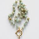 Aquamarine and Baroque Pearl Drop Necklace - The Cielo Necklace