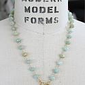 Aquamarine and Baroque Pearl Drop Necklace - The Cielo Necklace