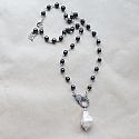 Japanese Glass & Baroque Pearl Necklace - The Suzanne Necklace