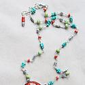 Agate, Turquoise, Coral, Mixed Gem Necklace - The Gemma Necklace