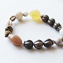 Mixed Glass and Gemstone Stretch Bracelet - The Harvest Bracelet