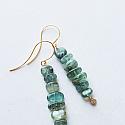 Moss Aquamarine and CZ Earrings - The Keira Earrings