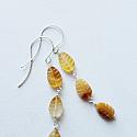 Carnelian Dangle Earrings - Falling Leaves Earrings