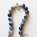 Agate Beaded Bracelet with Angel Charm - The Alisa Bracelet