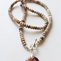 Agate Pendant and Gemstone Necklace - The Raylene Necklace