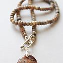 Agate Pendant and Gemstone Necklace - The Raylene Necklace